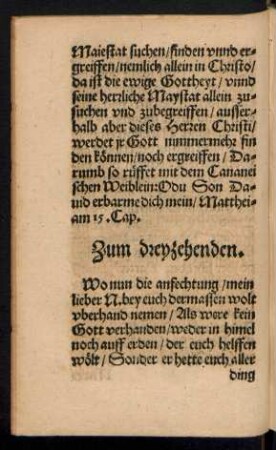 Zum dreyzehenden.