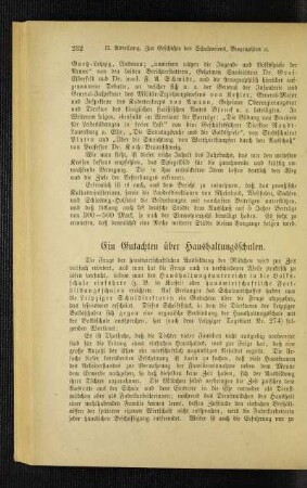 ¬Ein¬ Gutachten über Haushaltungsschulen