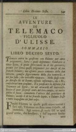 Libro Decimo Sesto