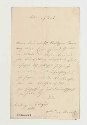 Brief von Arnold an Joseph Heller