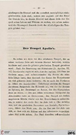 Der Tempel Apollo’s