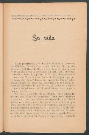 Su vida