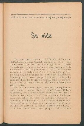 Su vida