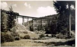 Ansicht der Ziehmestalbrücke in Thüringen, Bahnlinie Triptis-Lobenstein-Hof