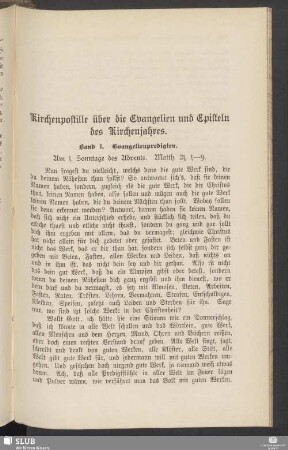 Kirchenpostille über die Evangelien und Episteln des Kirchenjahres