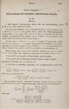 Vierter Abschnitt. Untersuchung der scheinbar unbestimmten Formen.