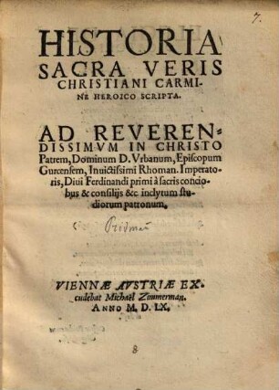 Historia sacra veris Christiani carmine heroico scripta ...