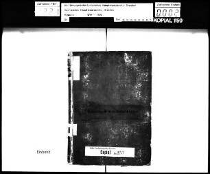 Alte Aufschrift: "Doringisch Copial [Thüringisches Kopial]"