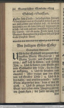 Am heiligen Oster-Feste