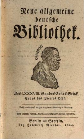 Neue allgemeine deutsche Bibliothek. 88. 1804