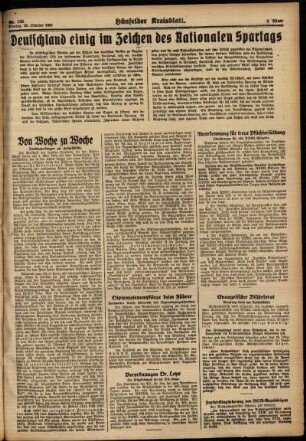 Zweite Ausgabe vom Montag, den 29. Oktober 1934.