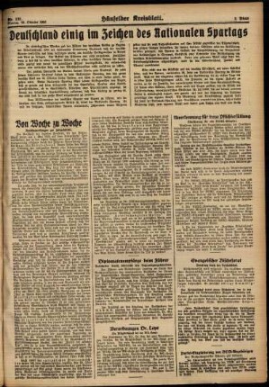 Zweite Ausgabe vom Montag, den 29. Oktober 1934.