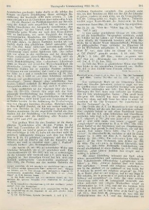 294-296 [Rezension] Montefiore, Claude G., The Old Testament and After