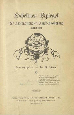 Schelmen-Spiegel der Internationalen Kunst-Ausstellung Berlin 1891