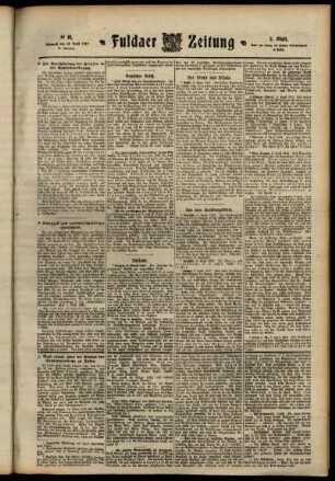 Zweite Ausgabe vom Mittwoch, den 10. April 1912.