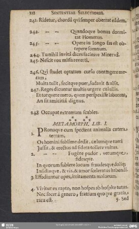 Sententiae Selectiores Ovidii