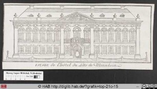 Facade de l'hôtel du Lotto de Mannheim.