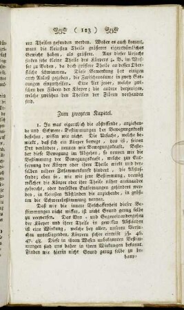 Zum zweyten Kapitel.