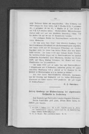 Beitrag Hamburgs zu Wiedererbauung des abgebrannten Rathhauses in Sonderburg.