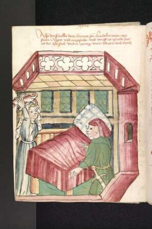 Die Geschichte vom alten Ritter und seiner jungen Frau (Tentamina): Wie die junge Frau den Hund tötet und ihr wütender Mann ihr doch verzeiht