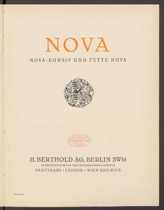 Nova : Nova-kursiv und fette Nova