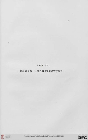 Part VI: Roman architecture