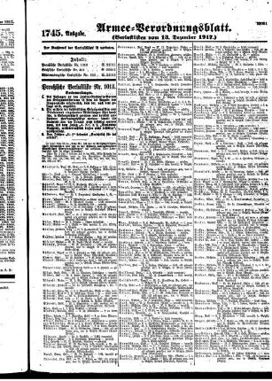1745. Ausgabe. Donnerstag, 13. Dezember 1917
