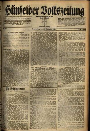 Ausgabe vom Donnerstag, den 15. September 1921.
