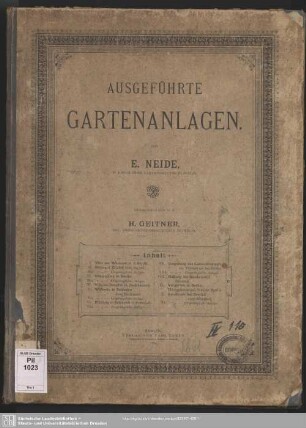 Ausgeführte Gartenanlagen : von E. Neide. Hrsg. von H. Geitner