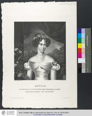 Louise : Prinzessin Friedrich der Niederlande, geb. Prinzessin von Preussen / Nach der Natur gez. v. F. Krüger ; Lithographirt v. Werner
