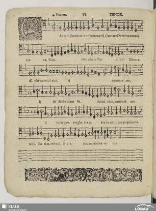 VI. Cantate Domino canticum novum