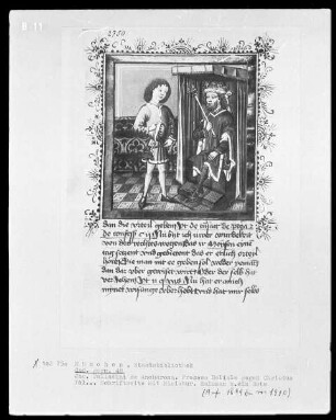 Jacobus Palladini de Anacharano, Prozeß des Teufels Belial mit Christus; der 'Grüne Teufel' — Salomon und ein Bote