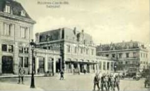 Bahnhof von Mézières-Charleville, mit deutschen Soldaten