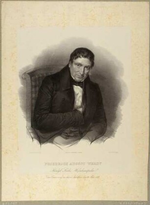 Bildnis des königlich sächsischen Hofschauspielers Friedrich August Werdy, Halbfigur sitzend nach rechts