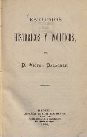 Estudios históricos y políticos