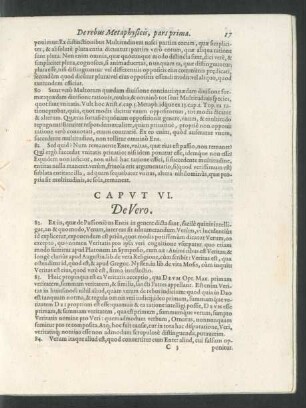 Caput VI. De Vero.