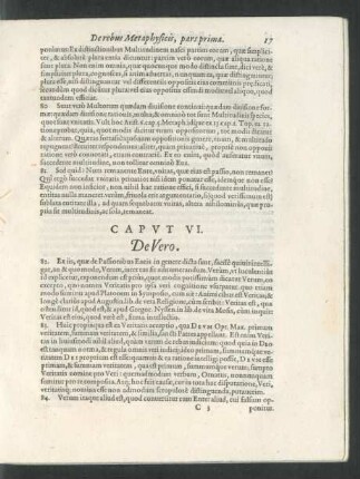 Caput VI. De Vero.
