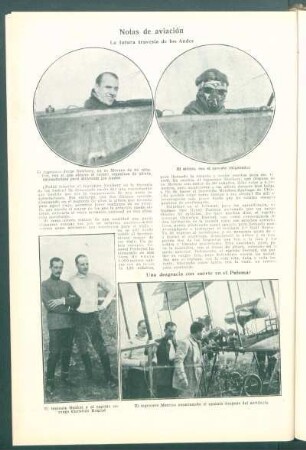 Notas de aviación : La futura travesía de los Andes