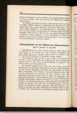 Stellungskämpfe vor den Wäldern von Villers-Cotterets