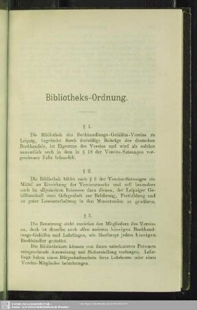 Bibliotheks-Ordnung