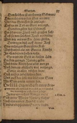 Die IIII. Eigenschafft eines kriegsmans ...