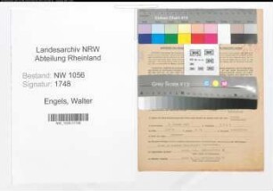 Entnazifizierung Walter Engels , geb. 07.01.1901 (Architekt)
