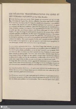 Les Récentes Transformations Du Livre Et Ses Formes Futures