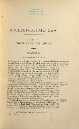 The ecclesiastical Law of the Church of England : in two volumes, II