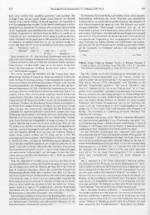 260-261 [Rezension] Niditch, Susan, Chaos to cosmos