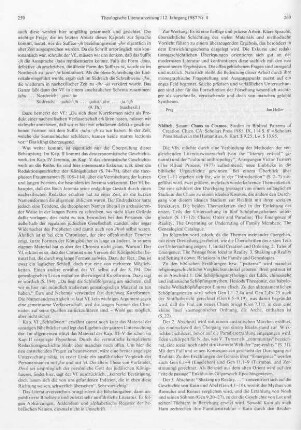 260-261 [Rezension] Niditch, Susan, Chaos to cosmos