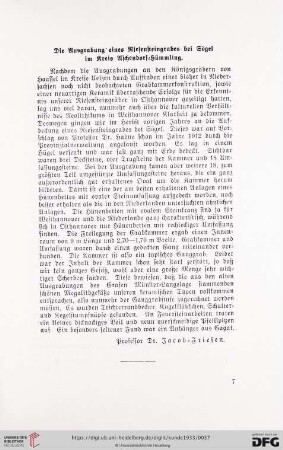 1: Die Ausgrabung eines Riesensteingrabes bei Sögel im Kreis Aschendorf-Hümmling