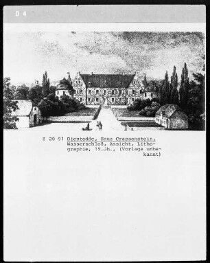 Situationsplan vom Wasserschloss Haus Crassenstein