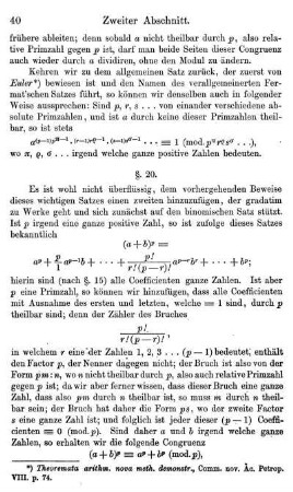 §. 20. Anderer Beweis desselben Satzes