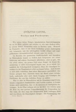 Zwölftes Capitel. Tizian und Pordenone.